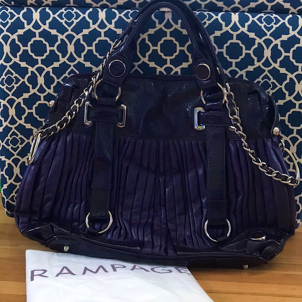 Rampage Ruched Purple Shoulder Bag